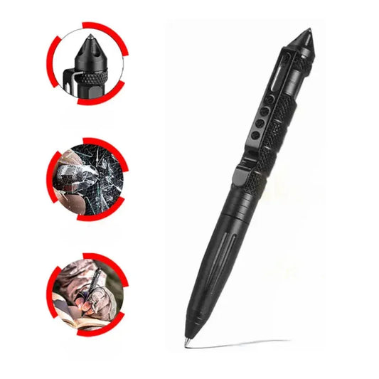 Multifunction Tactical Pen Self Defense Emergency Survival Tool Glass Breaker Tungsten Steel Writing Pen Outdoor Rescue Escape