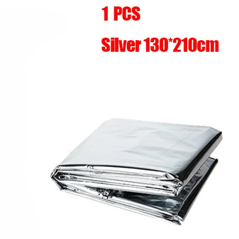 1-10pcs Emergency Thermal Blanket-Windproof Foil Space Blanket for Survival, Camping, Hiking, Marathons-All Weather Protection