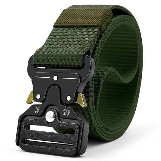 1pc Men's Belt Outdoor Hunting Tactical Mens Belt Multifunctional Combat Survival High Quality Canvas Nylon Mens Belt Sport Belt