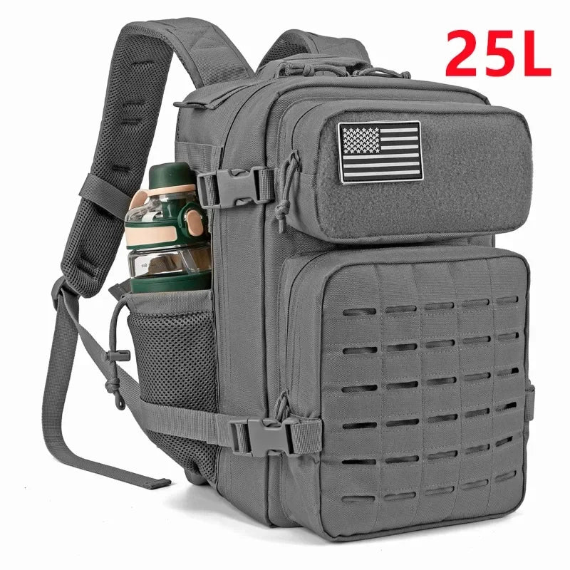 25L Tactical Backpack Outdoor Bag for Fitness MOLLE Backpack GYM For Women/Men EDC Hiking Survival Rucksack Witch Bottle Holder