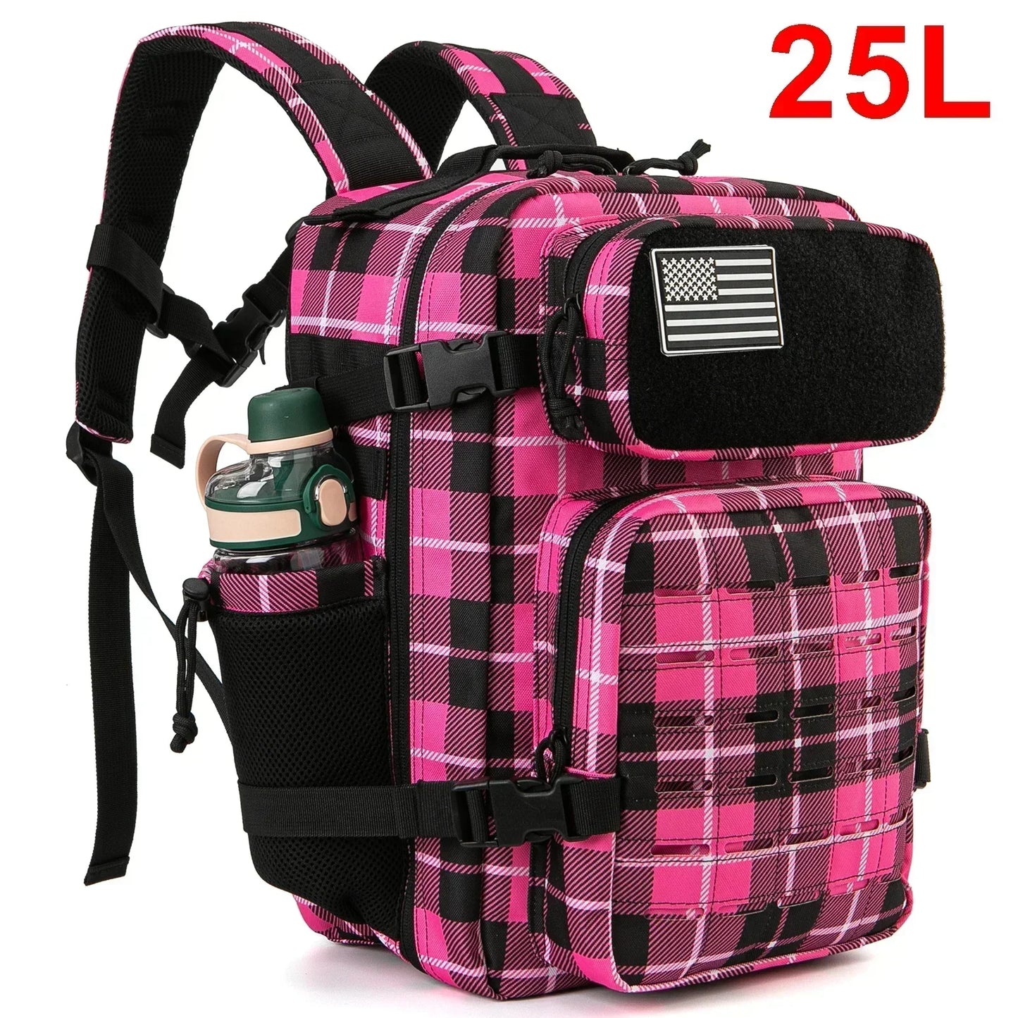 25L Tactical Backpack Outdoor Bag for Fitness MOLLE Backpack GYM For Women/Men EDC Hiking Survival Rucksack Witch Bottle Holder
