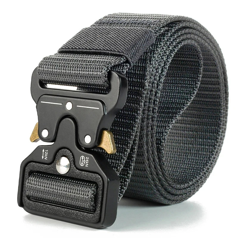 1pc Men's Belt Outdoor Hunting Tactical Mens Belt Multifunctional Combat Survival High Quality Canvas Nylon Mens Belt Sport Belt