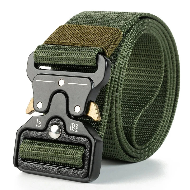 1pc Men's Belt Outdoor Hunting Tactical Mens Belt Multifunctional Combat Survival High Quality Canvas Nylon Mens Belt Sport Belt
