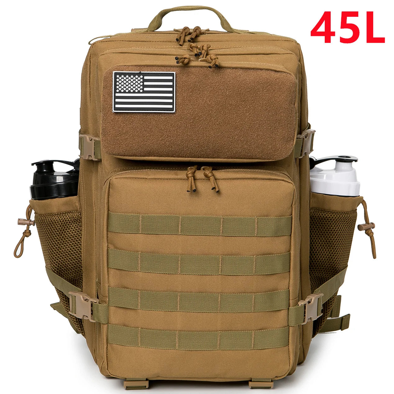 25L Tactical Backpack Outdoor Bag for Fitness MOLLE Backpack GYM For Women/Men EDC Hiking Survival Rucksack Witch Bottle Holder