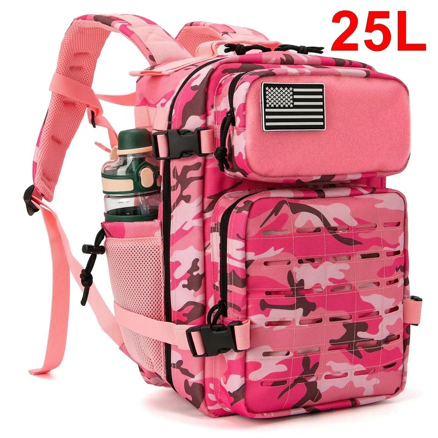 25L Tactical Backpack Outdoor Bag for Fitness MOLLE Backpack GYM For Women/Men EDC Hiking Survival Rucksack Witch Bottle Holder
